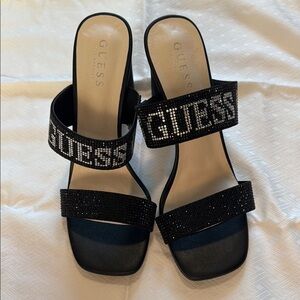 GUESS Black Embellished Women's Sandals NEW